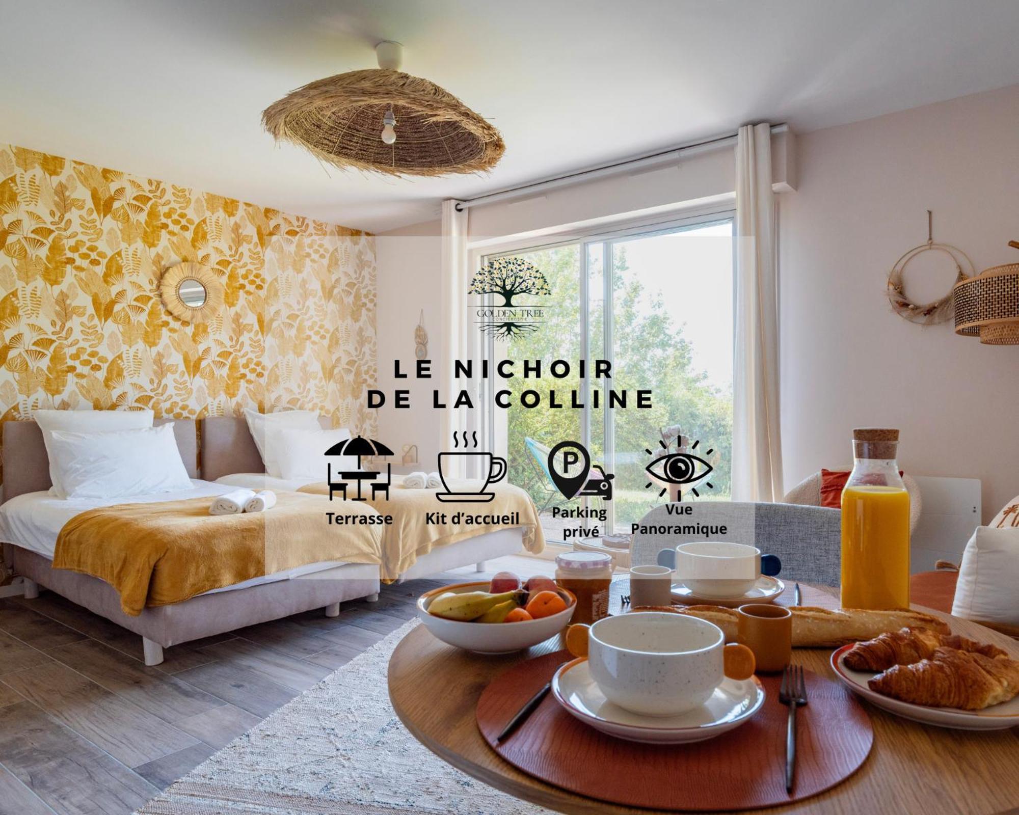 オベルネLe Nichoir De La Colline - Parking & Wifiアパートメント エクステリア 写真